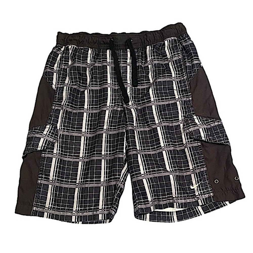 MENS Nike Plaid Swim Trunks